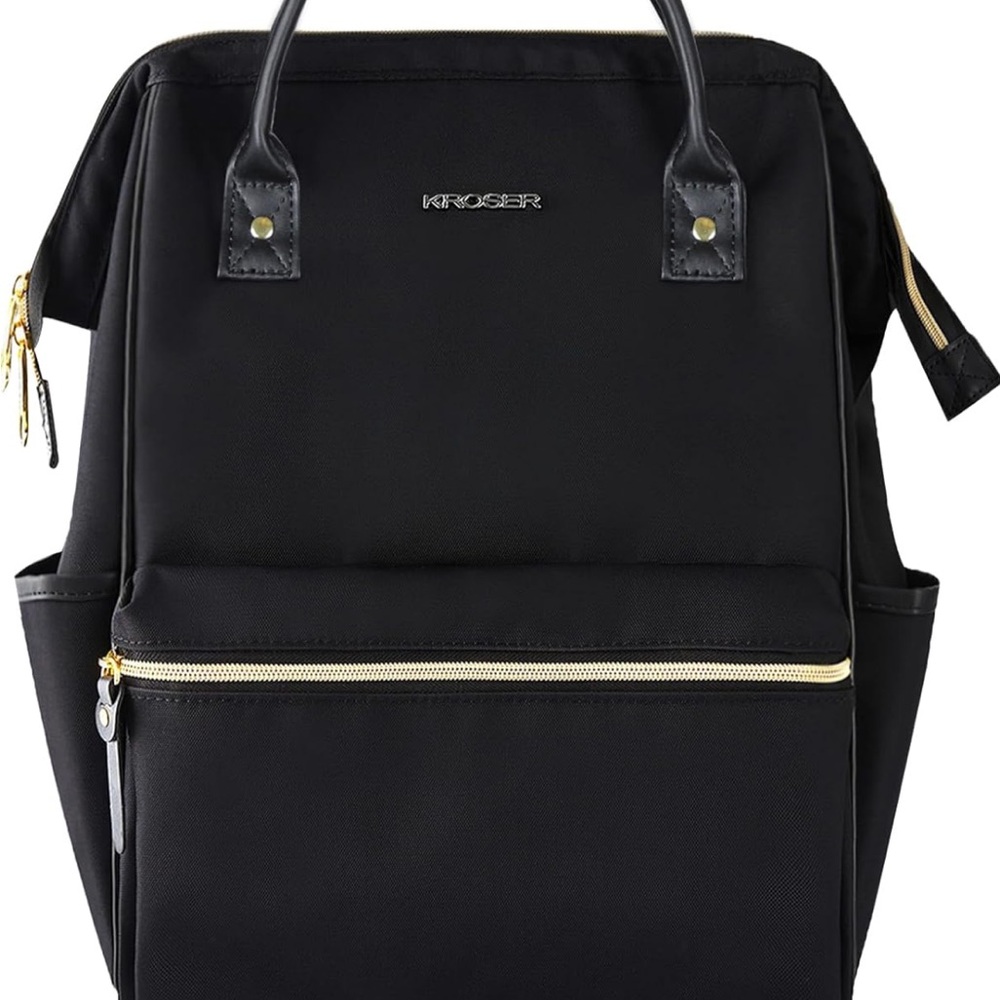 New Laptop Black Backpack Purse